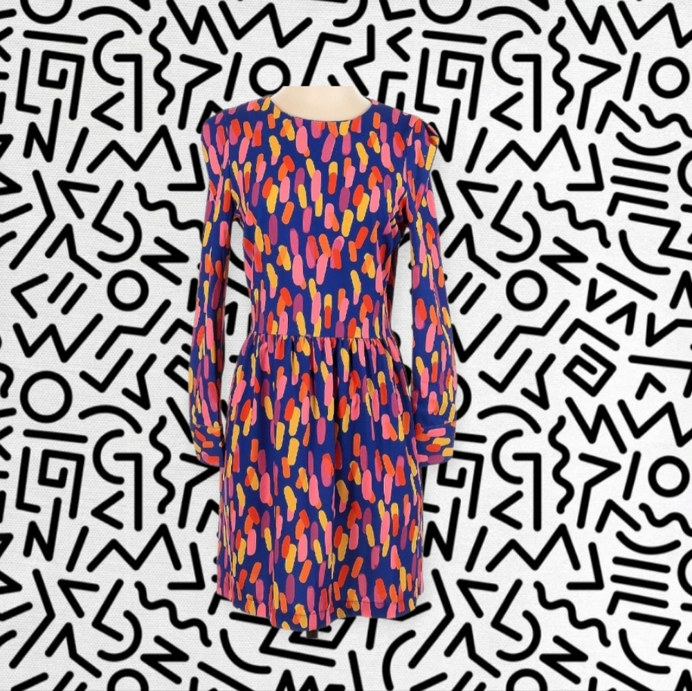 Colorful Abstract Print Dress